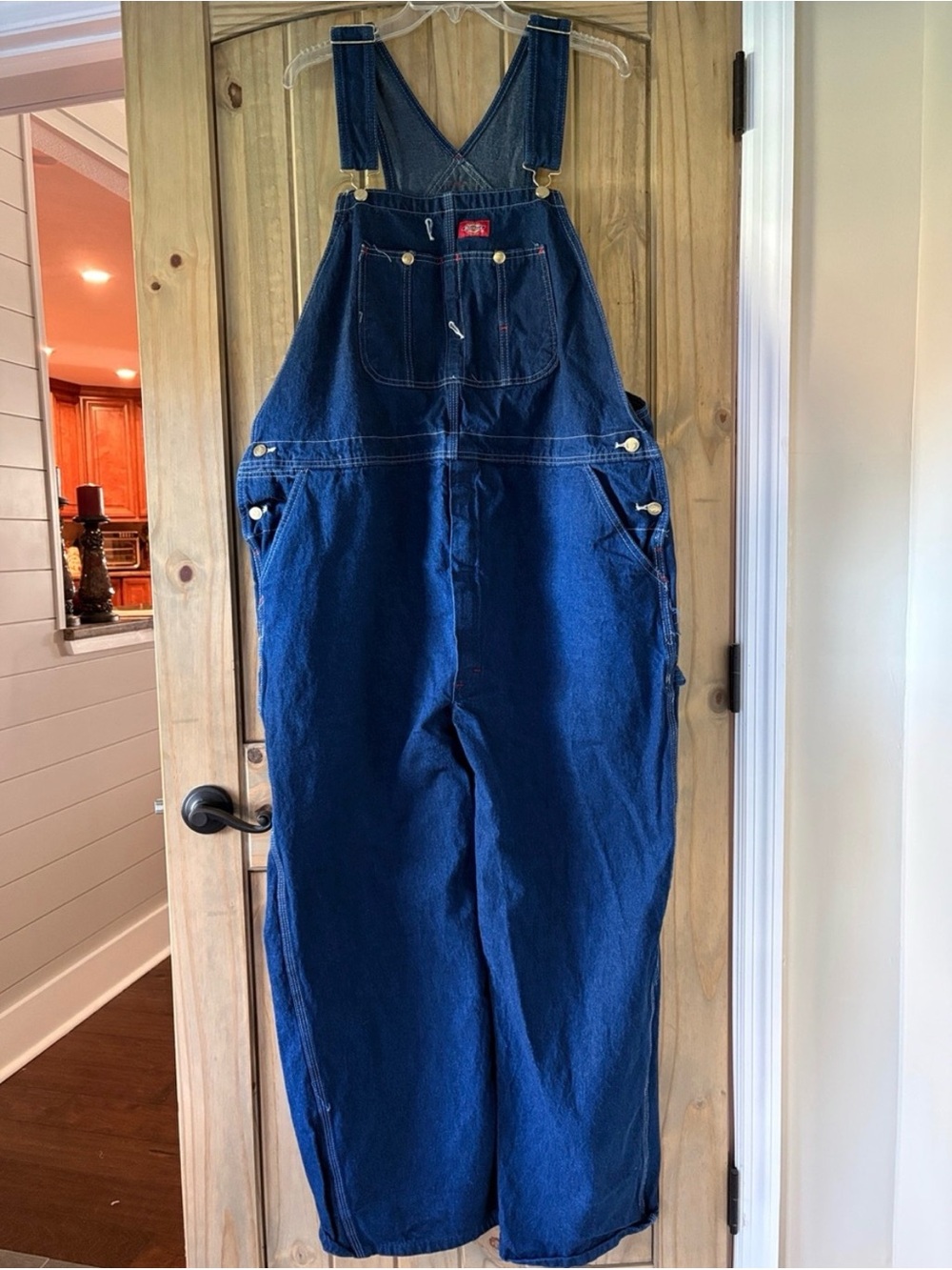 Dickies Men's Blue Denim Overalls 38x30
